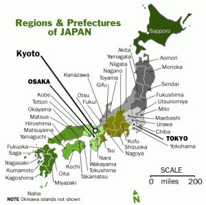 Kyoto map japan